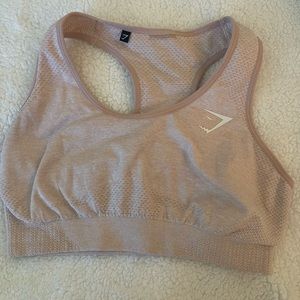 Gymshark Vital Seamless Baby Pink Sports Bra - Size Small